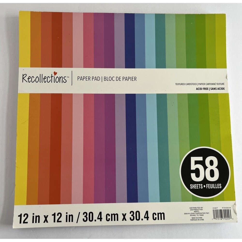 Pastel Paper Pad by Recollections™,Acid Free Textured 12" x 12", 58 Sheets